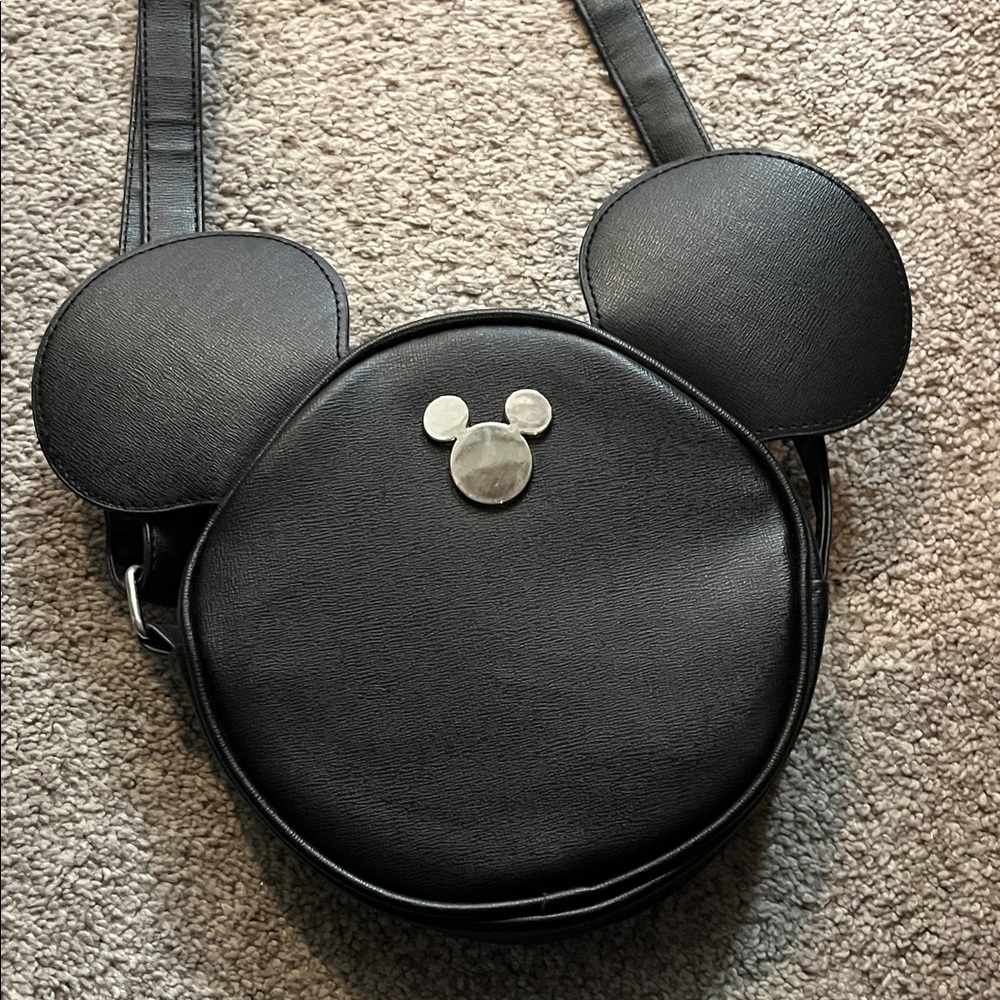 Black Mickey Mouse Ear Crossbody Bag
